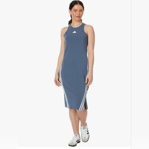 NEW Adidas Future Icon 3-Stripes Dress Women A-line Silhouette side Splits